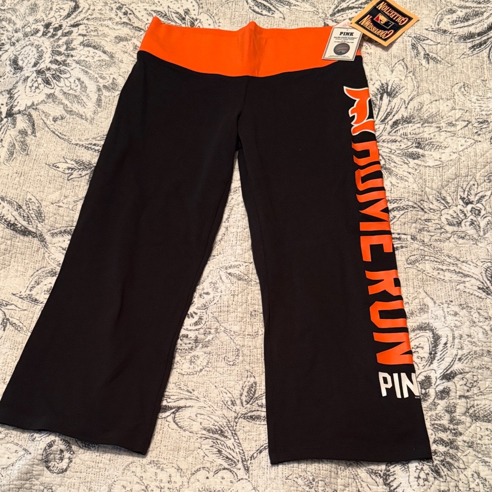 NWT Limited Edition PINK Victoria's Detroit Tigers Yoga Capri